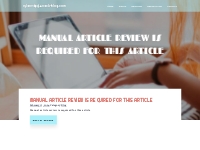 Manual article review is required for this article - homepage
