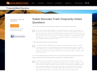 Salida Mountain Trails - Frequently Asked Questions