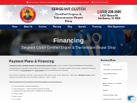 Financing | Sergeant Clutch Certified Engine   Transmission Repair Sho