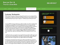 Customer Testimonials | Bowman Tree Care Specialists