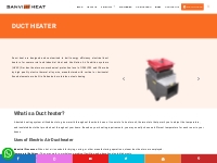 Top Duct Heater Manufacturer | Electric Duct Heaters