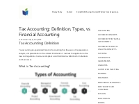 Tax Accounting: Definition, Types, vs Financial Accounting - SAXA fund