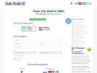 Solo Build It! (SBI!) Order Page