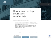  	Renew your Heritage membership