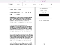 How to Create PDF Files With PDF Converter