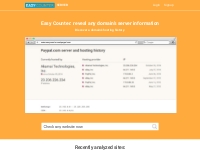 Easy Counter: reveal any domain’s server information