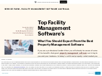 Top Facility Management Software s   Service Farm   Facility Managemen