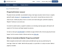 Property Division Lawyer | Asset Division in Denver, CO