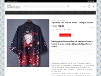 Japanese Fox Mask Kimono Cardigan Jacket - Shop Asian Clothing   Merch