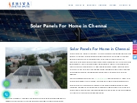 Solar Panels for home in Chennai | Shiva Sakthi Solar