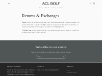       Returns   Exchanges    aclgolf