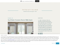 Top 5 Window Treatments That Are Wildly Popular   Totally Blind