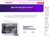 High Risk Merchant Accounts - Signature Payments