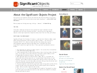 About the Significant Objects Project | Significant Objects