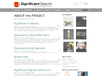 ABOUT the PROJECT | Significant Objects