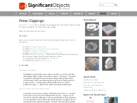Press Clippings | Significant Objects