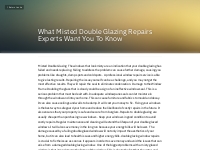 What Misted Double Glazing Repairs Experts Want You To ...