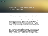 Little Star: Twinkle Twinkle Baby Shower Invitations