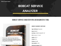 Bobcat Service Analyzer