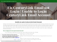 Fix CenturyLink Email not Login | Unable to Login CenturyLink Email Ac
