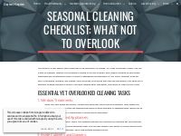 Clayton J. Kingston - Seasonal Cleaning Checklist: What Not to Overloo