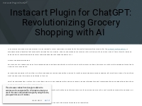 Instacart Plugin ChatGPT