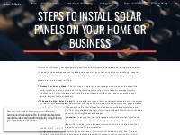 James M. Malec - Steps to Install Solar Panels on Your Home or Busines
