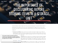 James M. Malec - The Importance of Decluttering Before Storing Items I