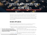 James M. Malec - Types of Appliances for Home Use