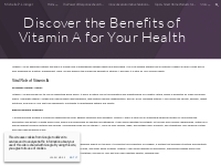 Michelle P. Lininger - Discover the Benefits of Vitamin A for Your Hea