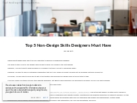 Top 5 Non-Design Skills Designers Must Have