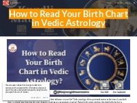 pachangam - How to Read Your Birth Chart in Vedic Astrology