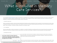 Richard M. Clark - What is Included in Memory Care Services?