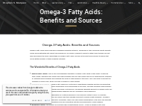 Stephen S. Marquez - Omega-3 Fatty Acids: Benefits and Sources