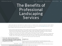 USA Business Round Up - The Benefits of Professional Landscaping Servi