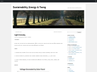 Light Intensity. | Sustainability, Energy   Tseng