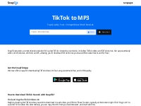 TikTok Sound Downloader - TikTok to MP3