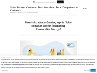 How is Australia Gearing up Its Solar Installation for Promoting Renew