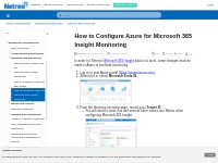 How to Configure Azure for Microsoft 365 Insight Monitoring