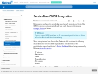 ServiceNow CMDB Integration