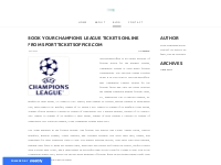 Book your Champions League Tickets Online from Sportticketsoffice.com