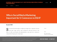 Why is Social Media Marketing Important for E-Commerce in 2024?