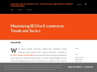Maximizing SEO for E-commerce: Trends and Tactics