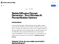 Stable Diffusion Prompt Generator - Your Ultimate AI Prompt Builder Op