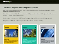 Mobile Templates for building mobile websites • Stackrole