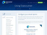 Get a quick overview of your stats in your inbox. | Statcounter Suppor