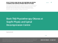 Book TMJ Physiotherapy Ottawa at Stayfit Physio and Spinal Decompressi