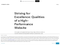 Striving for Excellence: Qualities of a High-Performance Website   Ste