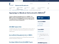 Applying to Medical School with AMCAS® | Students   Residents