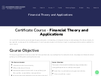 Financial Theory   Applications - Finance Courses in India | Financial